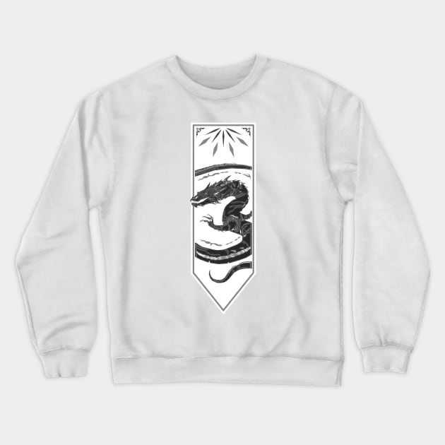 Dragon black Crewneck Sweatshirt by arxitrav